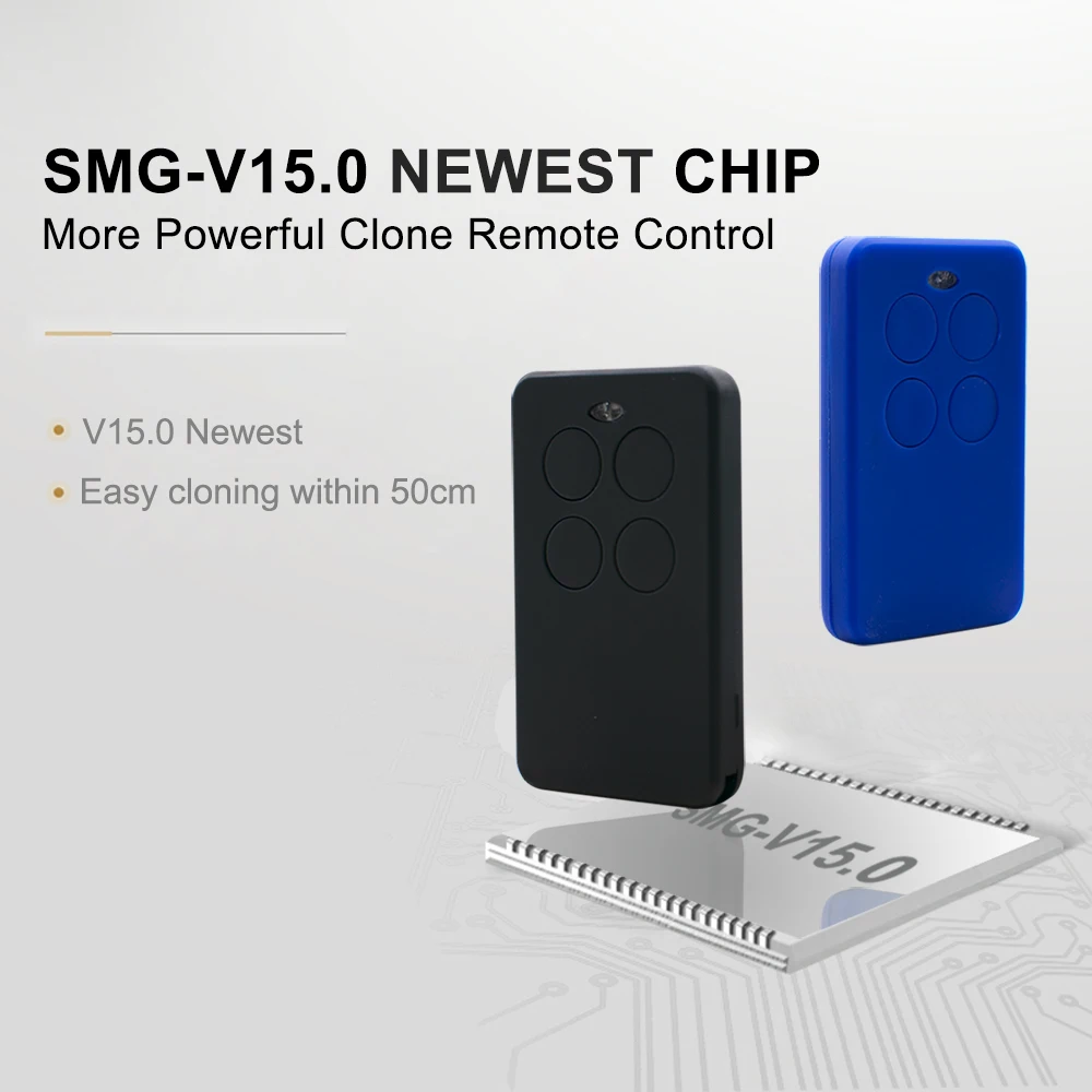 4 in 1 Garage Gate Remote Control Multifrequency 280 - 868MHz Keychain Barrier 433mhz Command Fixed Rolling Code DOORHAN HORMANN