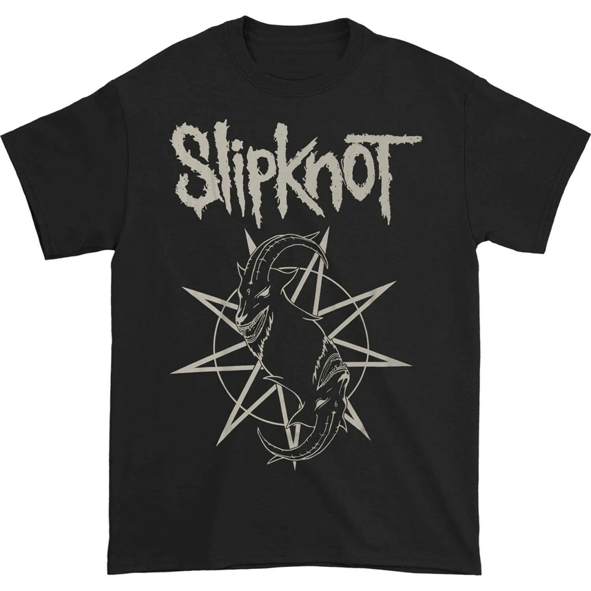 Slipknot мужская козья логотип звезда футболка Черная Harajuku Хип Хоп