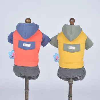

New Winter Dog Cat Jumpsuit Hoodie Pockets Design Pet Puppy Coat Jacet Apparel Outfit for Dogs Cats