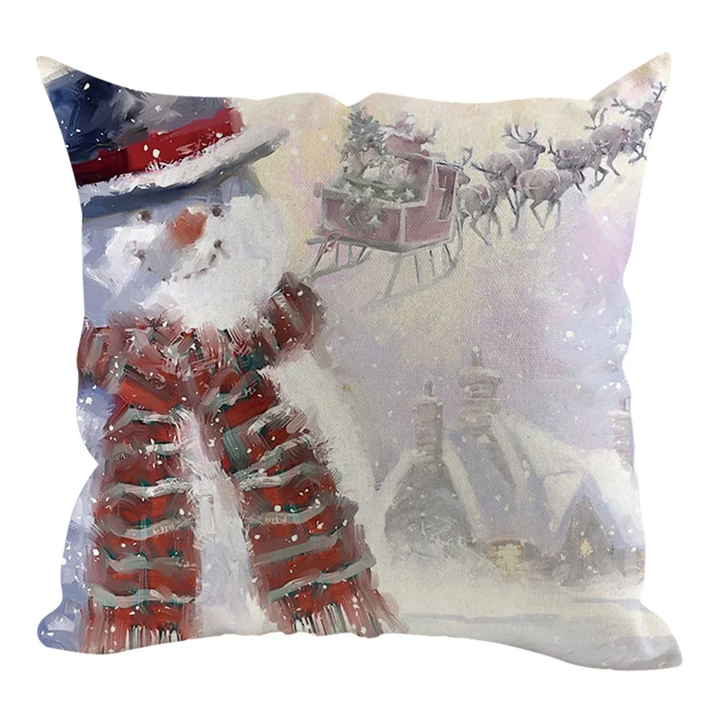 New Hot Sale Christmas Pillow Cover Pillowcases Decorative Sofa Cushion Cover Home Decoration наволочка