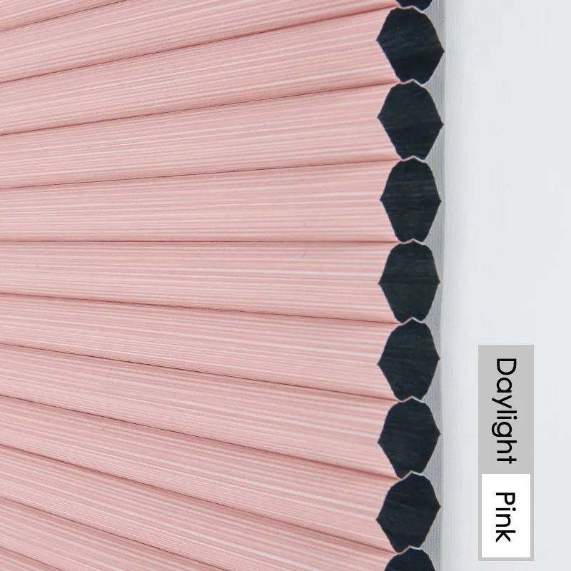Безопасный дизайн заказной беспроводной светильник фильтрации комнаты затемнение сотовидные сотовые жалюзи - Цвет: Daylight-Pink