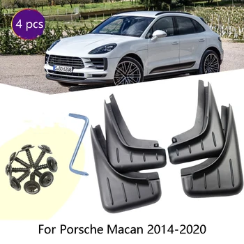 

Set of 4 car Front and Rear Splash Guard Mud Flaps mudguards fender For Porsche Macan 2014-2020 car Accessories
