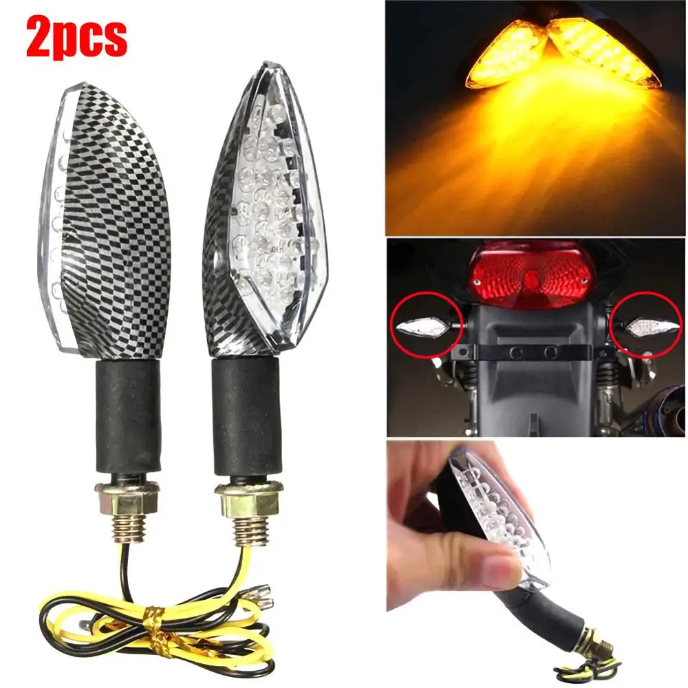 

1 Pair Amber LED Blinker Universal Motorcycle Turn Signal Indicators Light