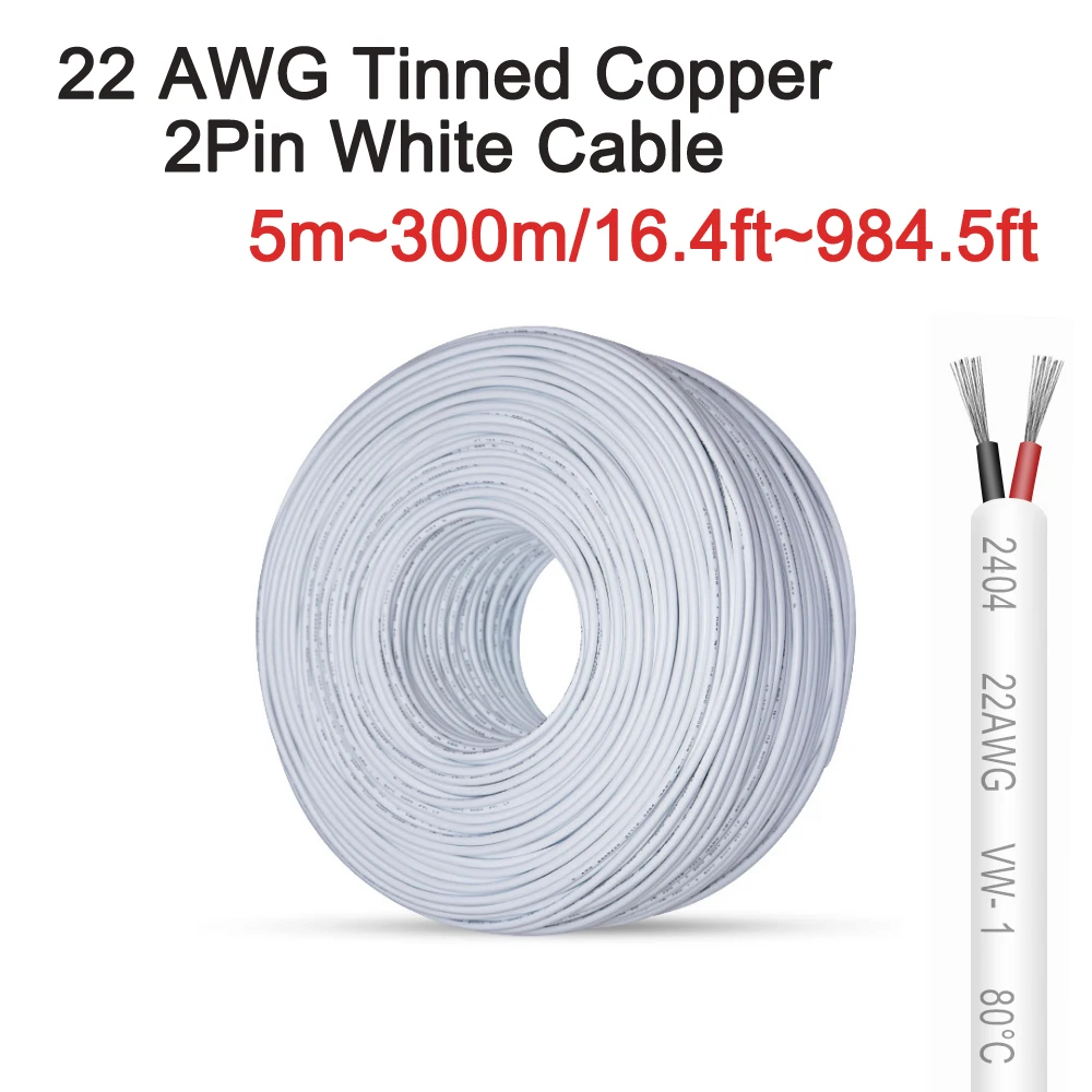 10x Electric Wire Tinned up Copper Wiring Wire 22 AWG Multi Colour 