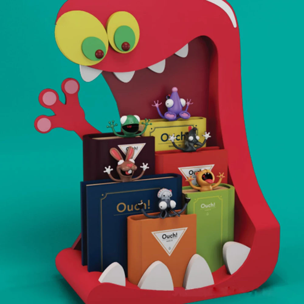 Креативные 3D стерео Bookmarks для книг милые животные мультфильм дизайнерские закладки для детей канцелярские принадлежности ПВХ закладки