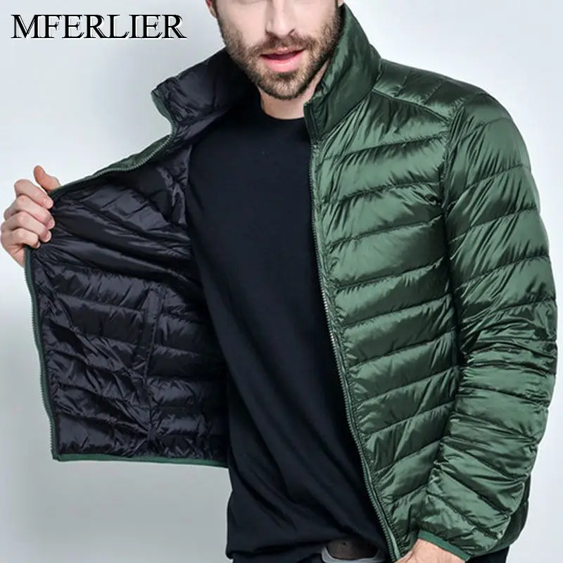 Зеленый Осенне-зимние куртки мужские 5XL 6XL 7XL бюст 140 см плюс размер длинный рукав Мужское пальто - Цвет: Зеленый