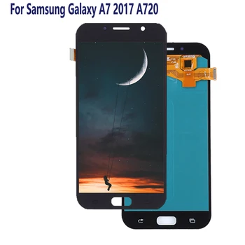 

For Samsung Galaxy A7 2017 A720 AMOLED Touch Screen LCD Display Digitizer Assembly For A720F SM-A720FLCD Display Free Tools