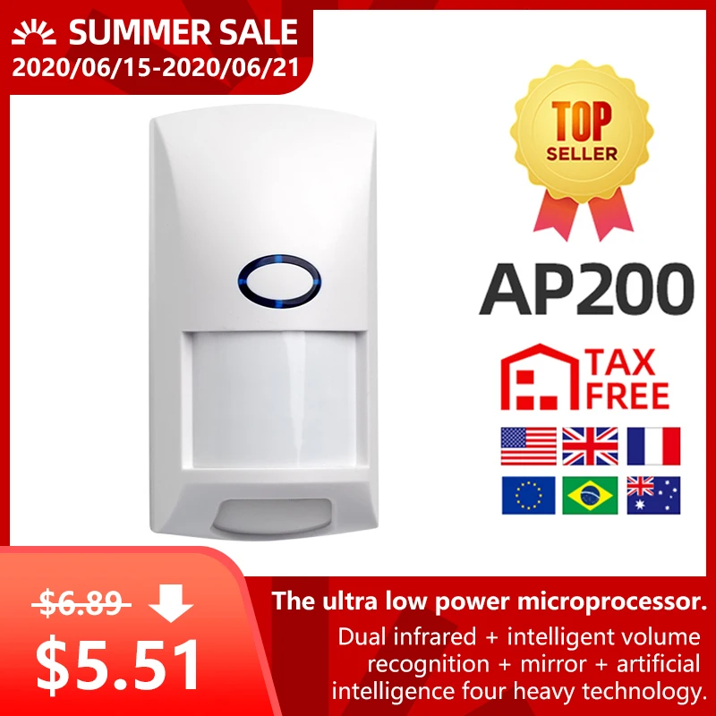 

Wired 25KG Pet Immune Dual Infrared PIR sensor for Home Alarm System Infrared Motion Detector Sensor work with All Alarm Panel