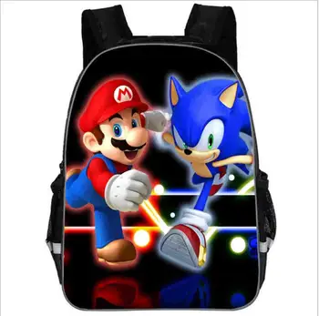 

16-inch Mochila School Kids Backpack Super Mario Bag 3d Printing Children School Bags Boys Teenagers Backpack Support Customze