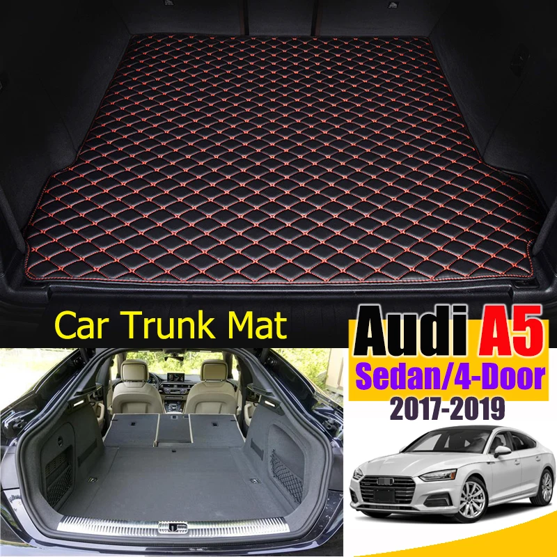 Кожаный коврик для багажника автомобиля Audi A5 седан 4 двери 2017 2019 Коврики аксессуары внутренний багажник| |
