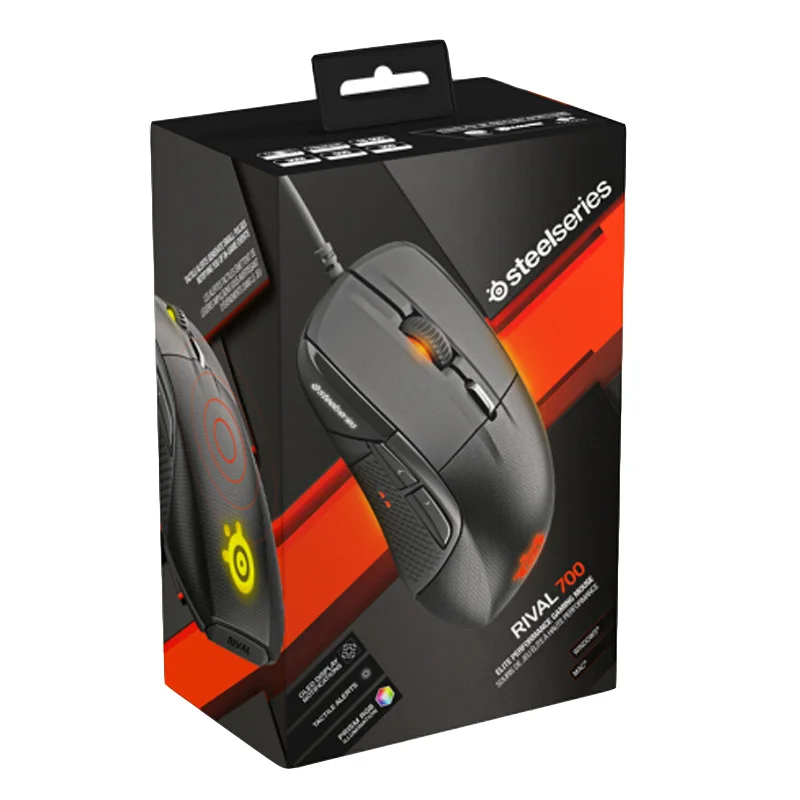 Совершенно SteelSeries Rival 700 игровая мышь-16000 CPI оптический датчик-OLED дисплей-тактильные оповещения-RGB Освещение - Цвет: With Retail Package