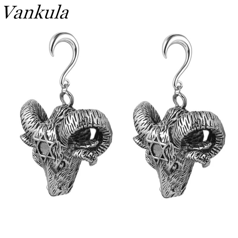 Vankula, 2 шт., Новое поступление, заглушки для ушей, тоннели, ушные грузики, нержавеющая сталь, Крючок Для Пирсинга Ушей, вешалки, ювелирные изделия для тела, 4 мм, 6 мм, 8 мм