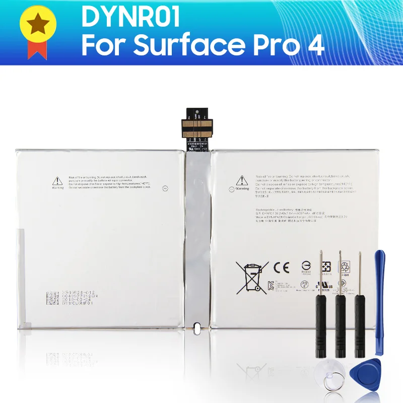 

Authentic Replacement Battery DYNR01 For Microsoft Surface Pro 4 Pro4 G3HTA027H 1724 +tools Quality Product 5087mAh