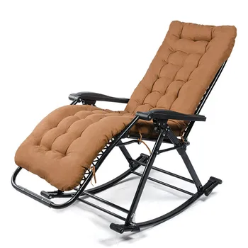 

15% Rocking Chairs for Elderly Adustable Tilt Angle Folding Lounge Chairs with Armrest Portable for Outdoor Beach Pool Quick Nap