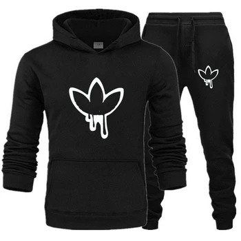 

2 Pieces Sets Tracksuit Men Hooded Sweatshirt+pants Pullover Hoodie Sportwear Suit Ropa Hombre Casual Men Clothes Size S-3XL
