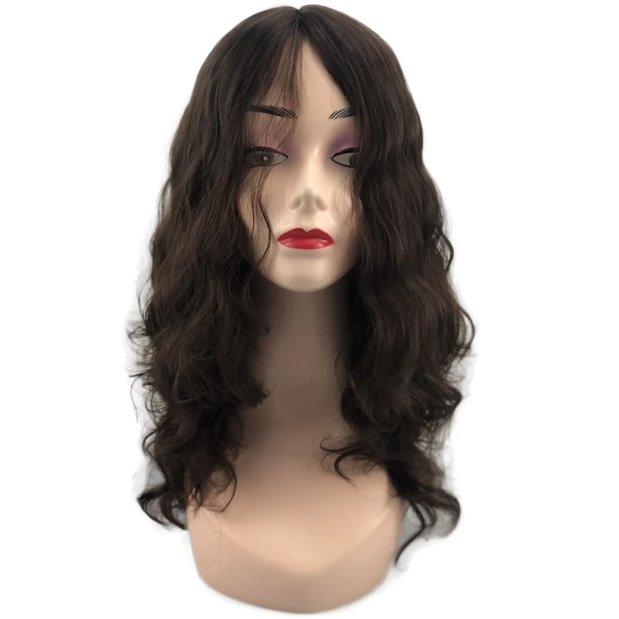 European Human Hair Sheitels Kosher Wigs Natural Wave Double Drawn Multidirectiional Skin Silk Top Wigs for White Women
