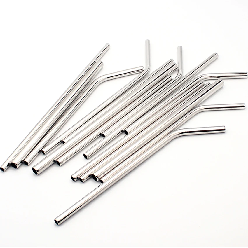 

Reusable Stainless Steel Drinking Straw Metal Straws with Cleaning Brush
