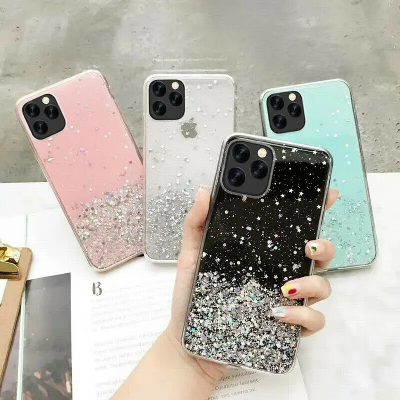 Для iPhone 11 Pro Max XS MAX XR X 7 8 6 6S Plus Блестящий кристально чистый тонкий силиконовый мягкий резиновый задний Чехол для телефона