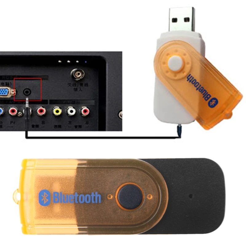 USB беспроводной 3,5 мм разъем Bluetooth музыкальный передатчик аудио адаптер для ПК ТВ MP3 D08A