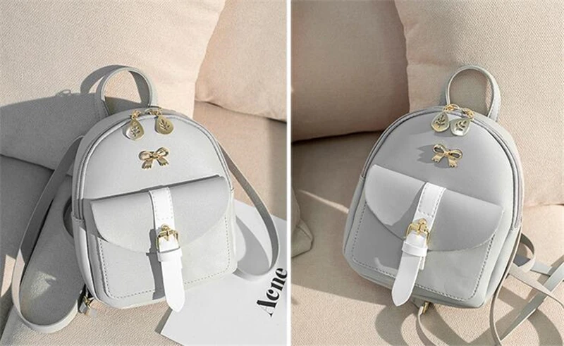 Gusure женский мини рюкзак роскошный из искусственной кожи рюкзаки Kawaii милый изящный рюкзак маленькие школьные сумки для девочек с бантом