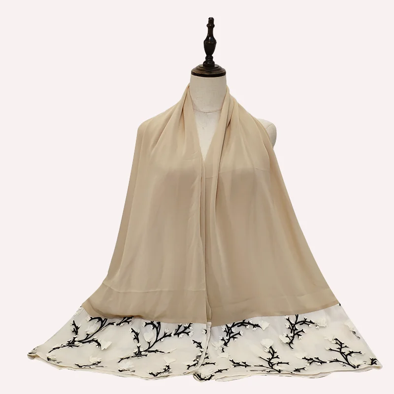 Шифоновая абайя Макси хиджаб шарф Мусульманский тюрбан Hijabs Foulard Femme Абая для женщин Hoofddoek Moslima платок тюрбаны - Цвет: khaki