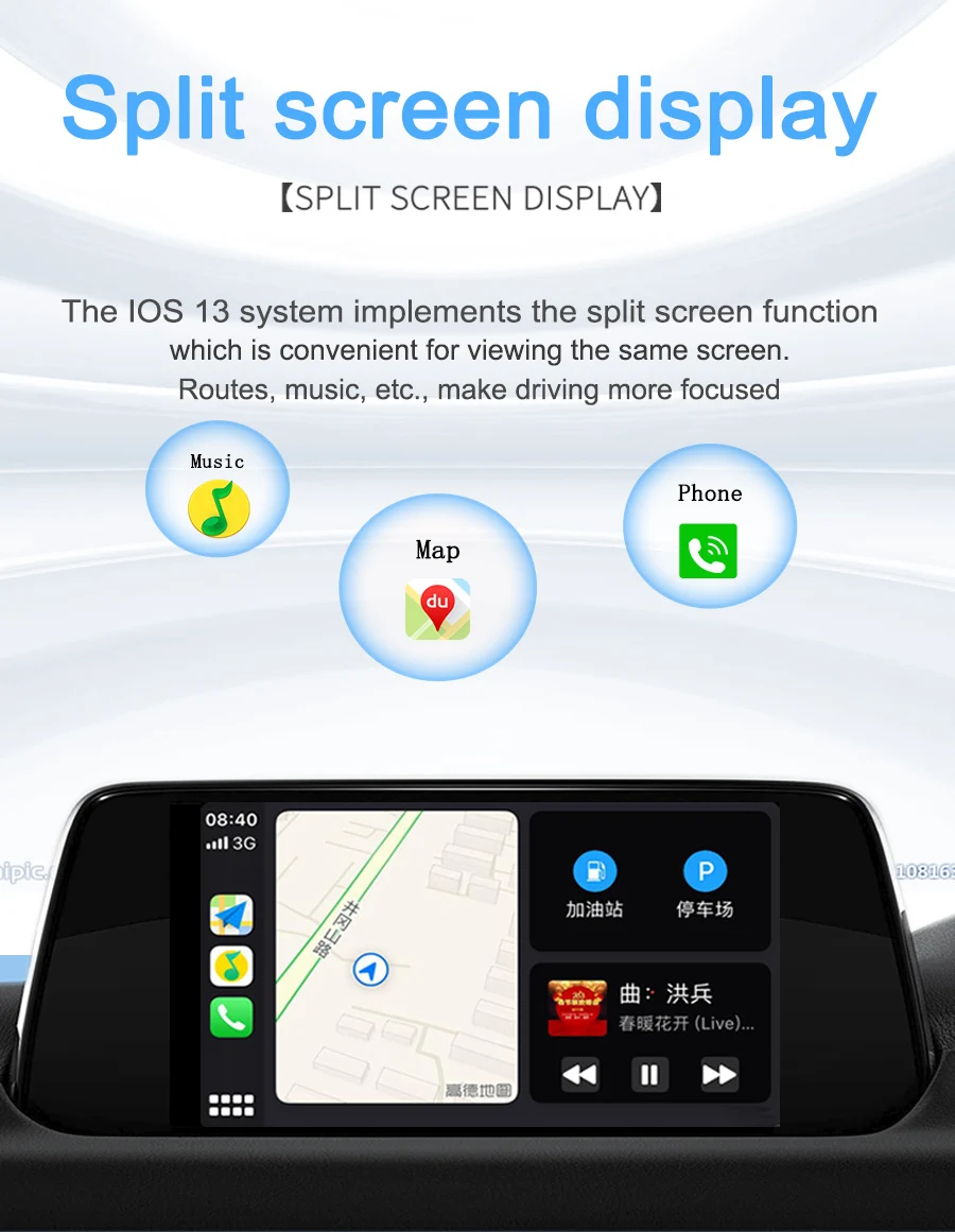 Carlinkit Беспроводная смарт-связь Apple CarPlay Dongle для Android навигационный плеер мини USB Carplay Stick с Android Авто белый