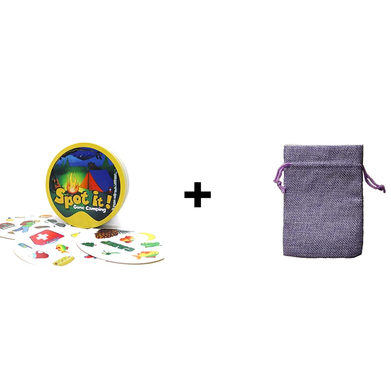 mini camp add bag Пятно света настольные игры мини-70 мм понравится для родителей и детей вечерние весело Большинство классических Доббль его карточная игра - Цвет: mini camp add bag