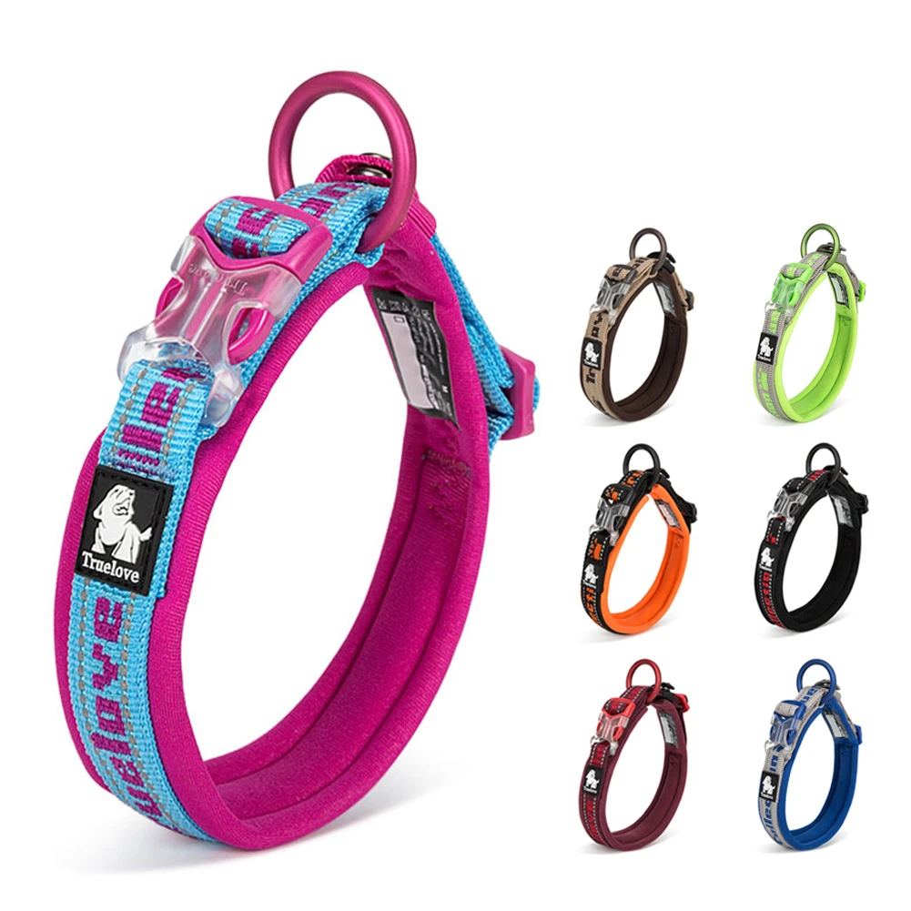 Truelove Adjustable Dog Collars Reflective Nylon Traning Pet Collar for