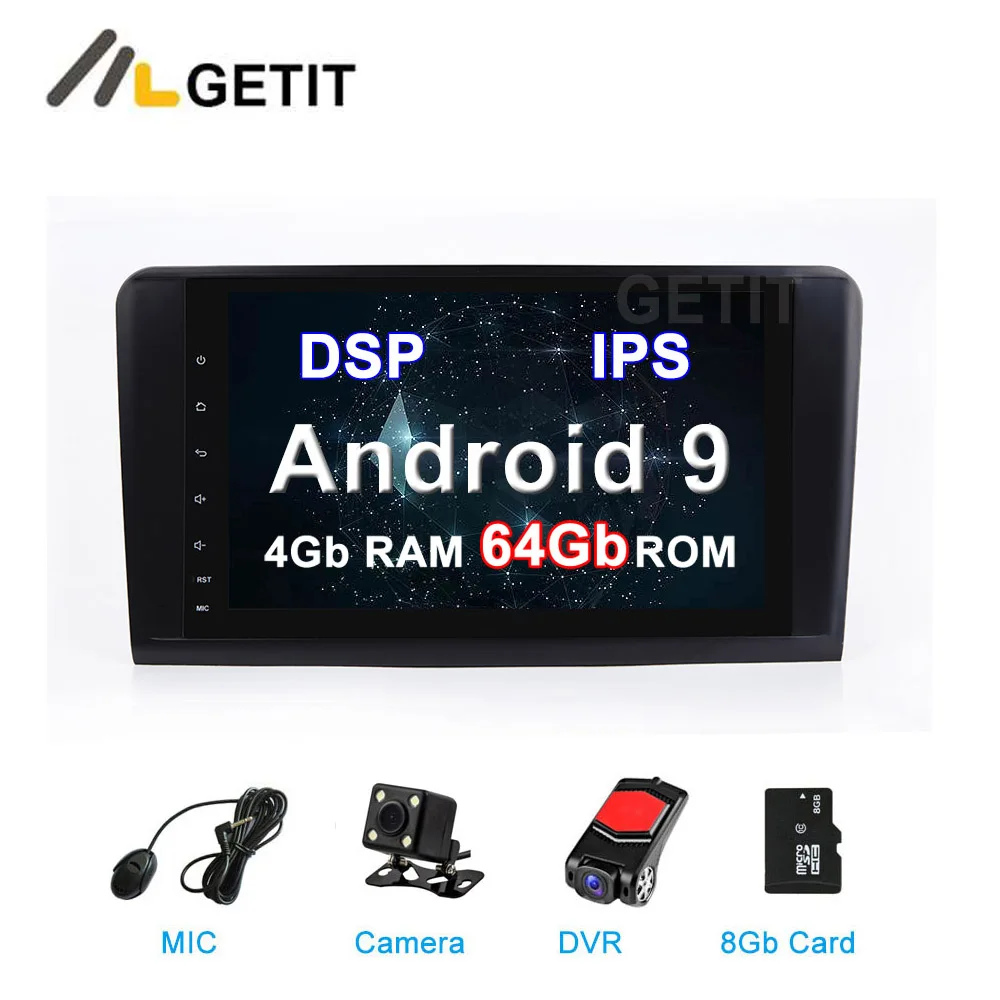 

64G DSP Android 9.0 CAR Auto Audio player GPS for BENZ W164 ML320 ML350 X164 GPS navigatio