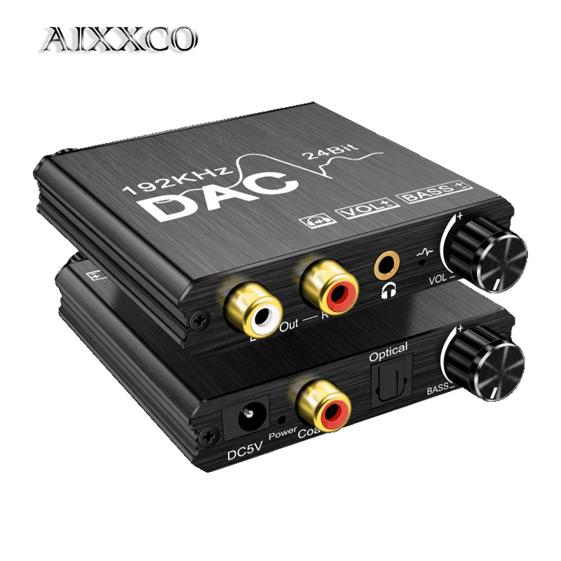 192 кгц цифровой в аналоговый аудио преобразователь DAC SPDIF оптический L/R RCA Toslink 3 5 мм