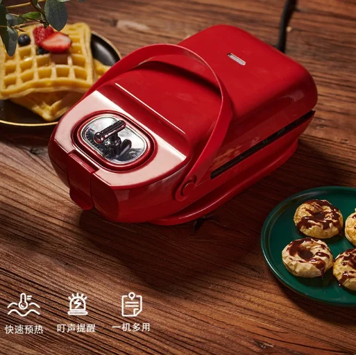 Multi-function non-stick light food double plate heating time household small breakfast sandwich machine J03