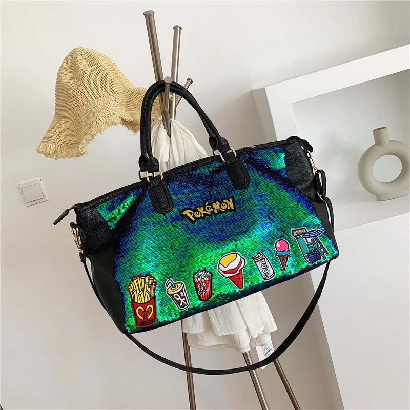 

2019 Autumn New Style WOMEN'S Bag Fashion Sequin Handbag Trend Travel Bag Shoulder Large Bag
