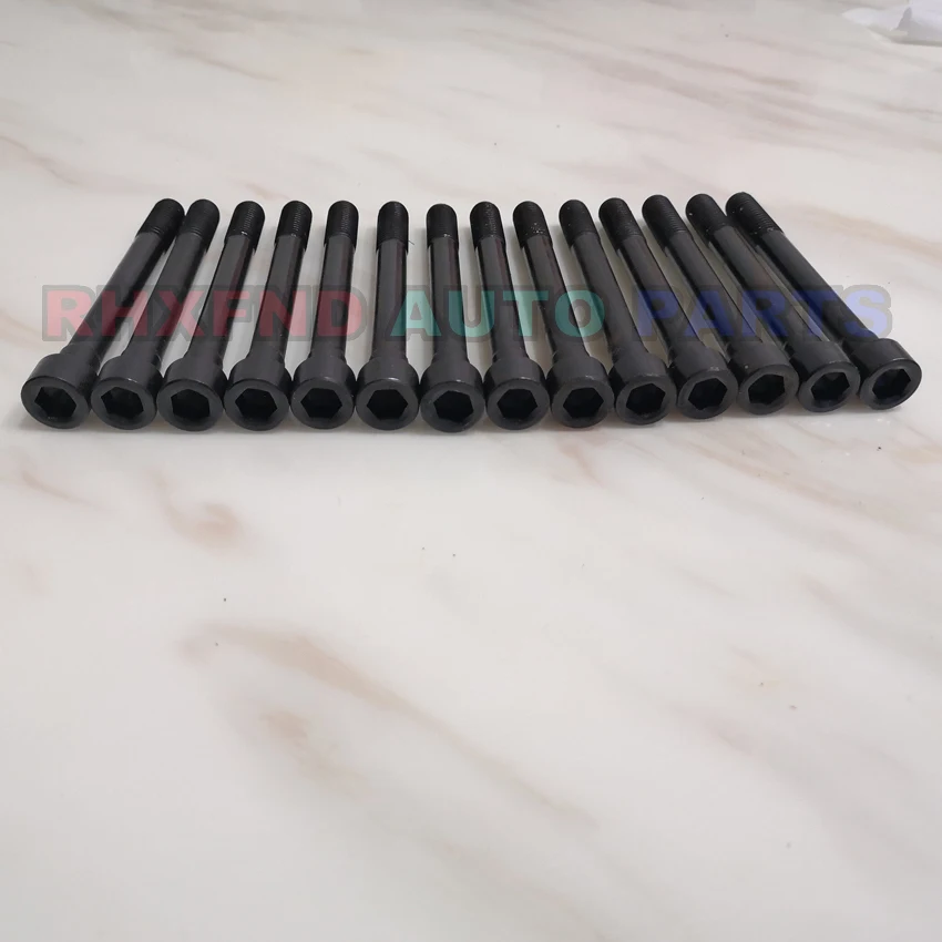 14pcs engine cylinder head RD28T RD28-T RD28-TI RD28 bolt nuts for Nissan Patrol GR Patrol TD6 2826cc 2.8 D TD 1987-