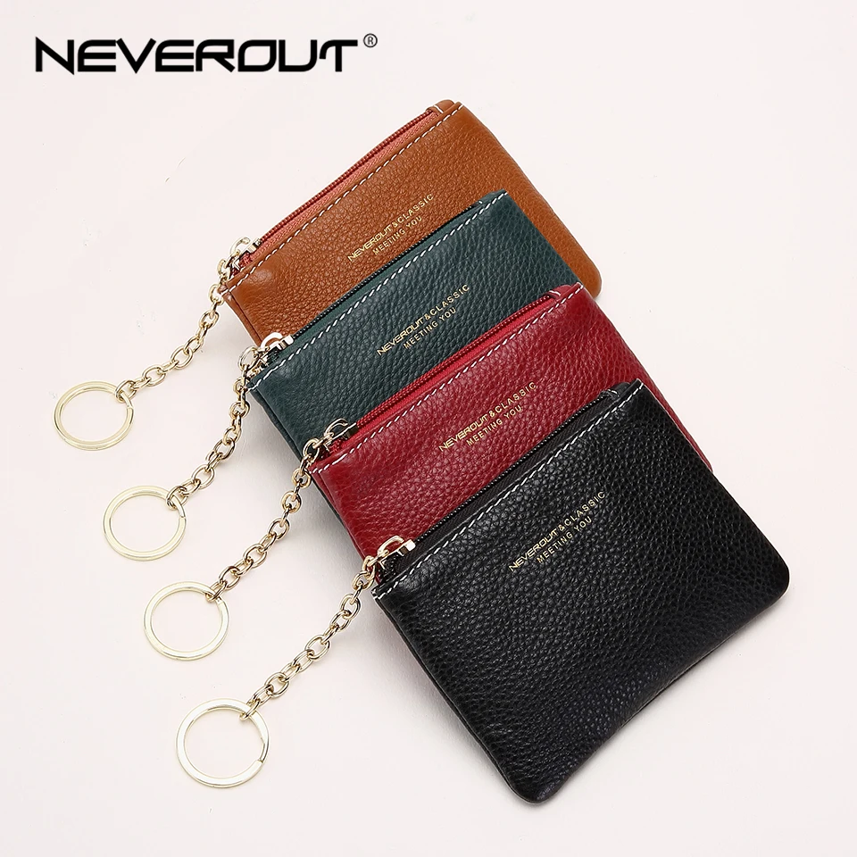 Кошелек NEVEROUT из натуральной кожи высокого качества черный держатель для карт