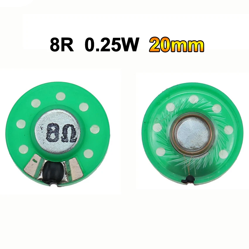 Cltgxdd 1 Stück Ultradünner Lautsprecher Türklingelhorn Spielzeugauto-Horn 8/16/32 Ohm 0,5W 0,25W 8R 16R 32R Lautsprecher 20 21 23 27 29 MM Durchmesser – Detail 5