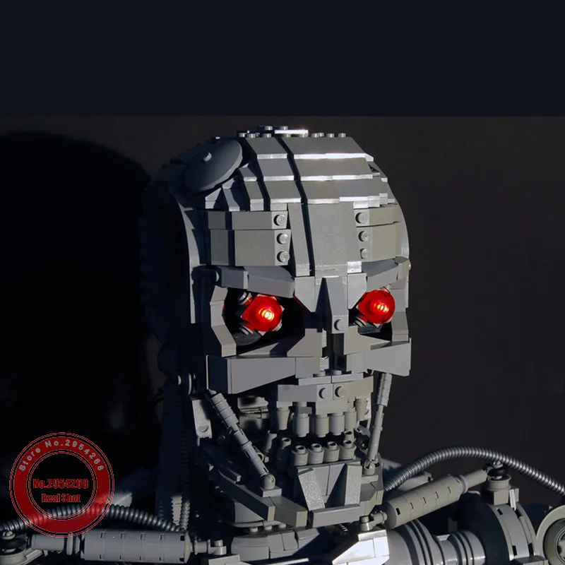 Новинка 3082 шт Терминатор T 800 бюст MOC 20570 Fit Technic робот функция питания строительные