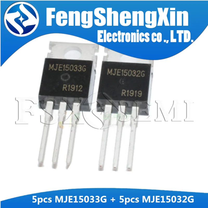 10 шт./лот 5 пар MJE15033G + шт. MJE15032G TO-220 MJE15033 MJE15032 Мощный транзистор | Электронные