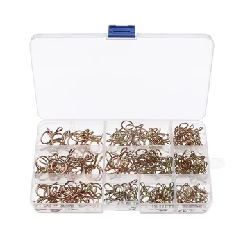 

250Pcs 10 Size 5-14MM Fuel Line Hose Water Pipe Air Tubing Spring Clip Clamps Assortment Kit for Motorcycle Boat Scooter