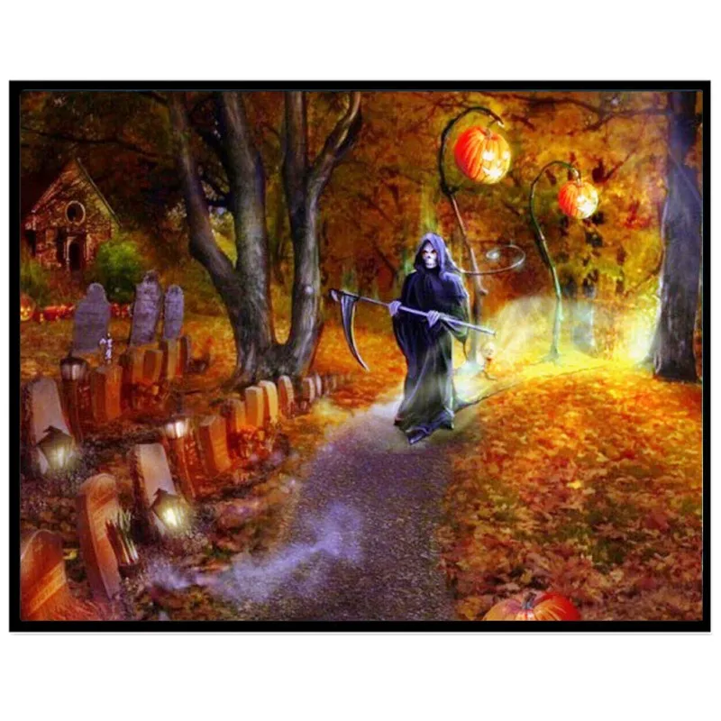 

Halloween Diamond Embroidery Full Rhinestone DIY Painting Cross Stitch Home Decoration