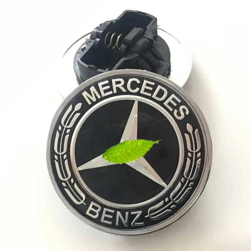 Подходит для Mercedes крышка машины Стандартный передний ведущий знак черный и белый с рисунком пшеницы логотип C класса E класса модифицированный