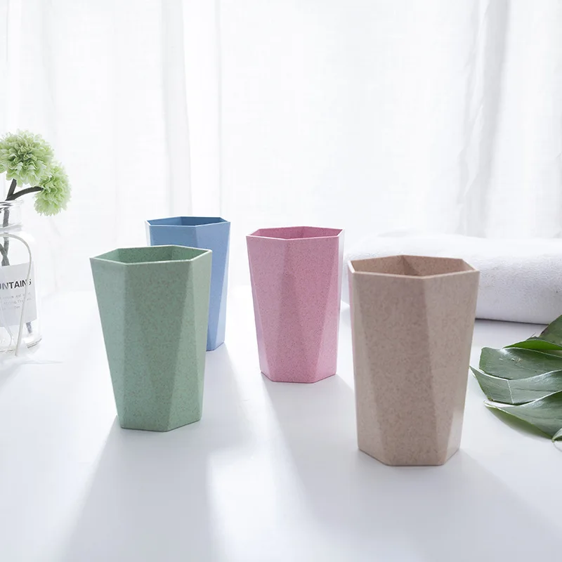 Creative Couples Washed Cup Tooth Mug Gargle Drinking Cup Household Simple ya bei Brand New Wheat Material 42 Grams