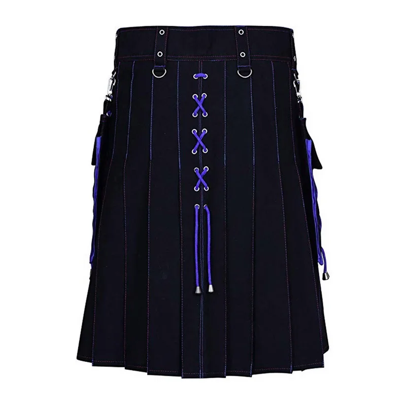Шнурок унисекс Шотландский Килт ретро одежда плиссированная юбка шорты для косплея юбки с карманами до колена готические юбки для мужчин