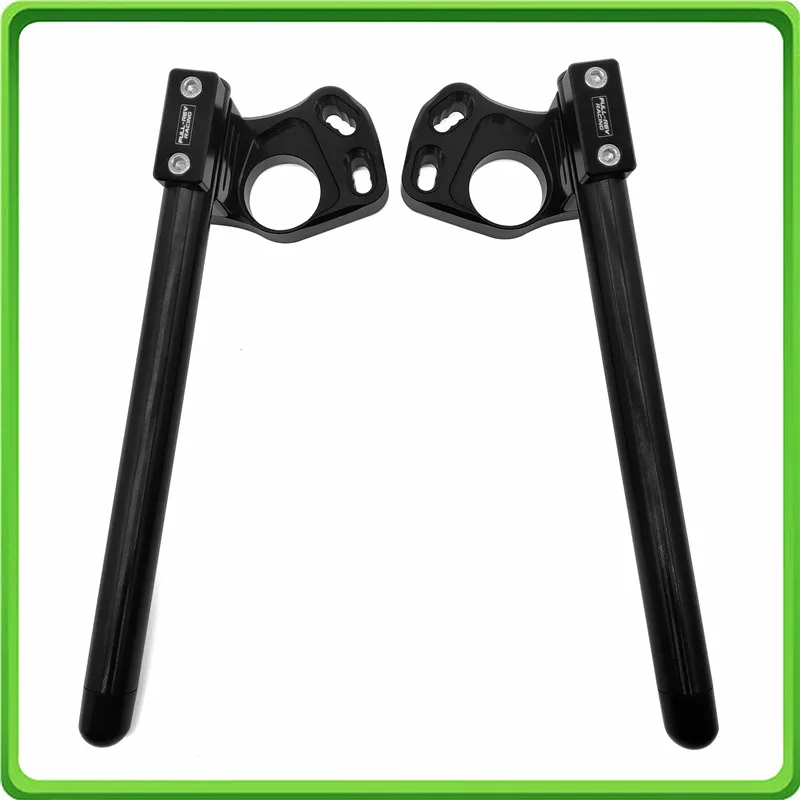 Misura Per Kawasaki Ninja 300 / Ex300 2013 2014 2015 2016 2017 2018 2019 Clip-On Clip On E Tubi Manubrio Stile B Nero