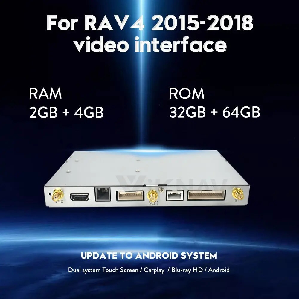 Android system car video interface for Toyota RAV4 2015 2016 2017 2018