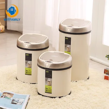 

Trash Can Stainless Steel 6L 8L 12L Kitchen Toilet Inductive Trash Can Smart Sensor Automatic Trash Cans Christmas