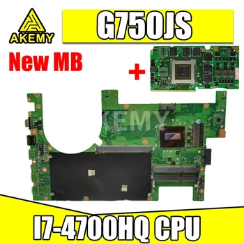 

Akemy G750JS mainboard I7-4700HQ CPU For Asus G750JS G750J laptop motherboard 100% Tested Support GTX870M graphics card