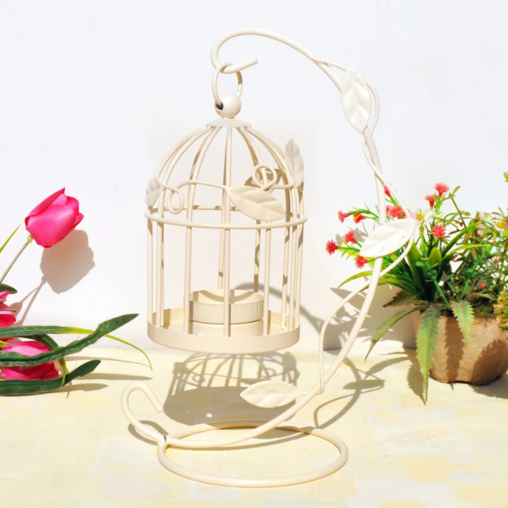 Полый Держатель Подсвечники Tealight подвесной фонарь клетка для птиц винтажная кованая