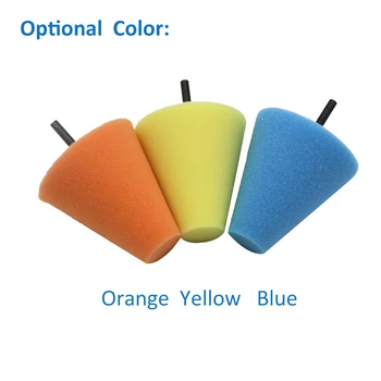 

New Burnishing Foam Tapered Sponge Polishing Cone Shaped Buffing Pads For Car Wheel Hub Tool Car Cleaning