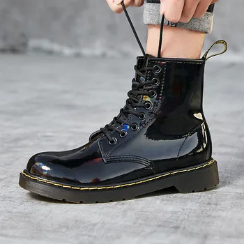 

New Winter Spring Doc Women Martins Boots Mens Platform Leather Ankle Black Boots High Top Waterproof Dr Fashion Ankle Boot