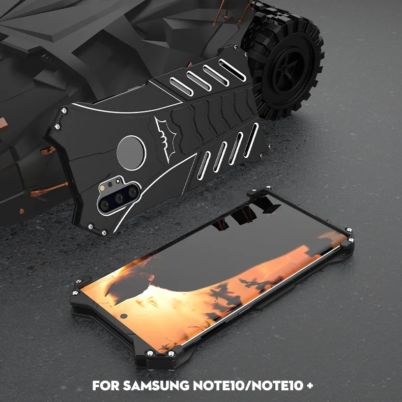 R-JUST чехол для samsung Galaxy Note 10 10 Plus чехол Бэтмен Броня сверхмощный металлический алюминиевый чехол для samsung Note 10 Plus Shell